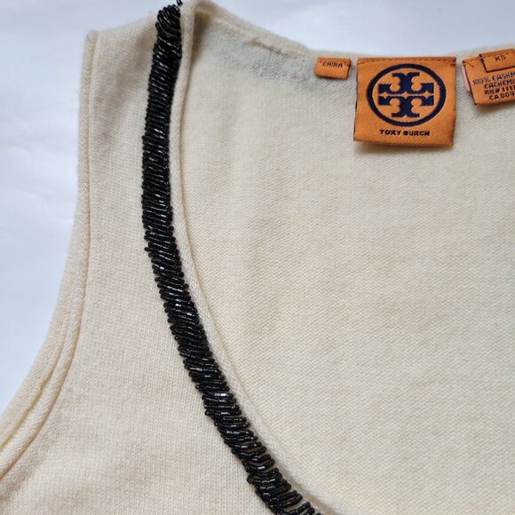 TORY BURCH CASHMERE EMBELISHED WOMENS SWEATER SIZE XS - Picture 10 of 10